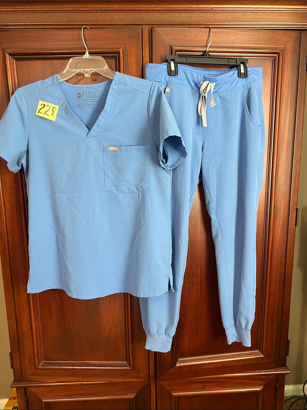 Figs Kids Blue Scrub-Style Pajama Set